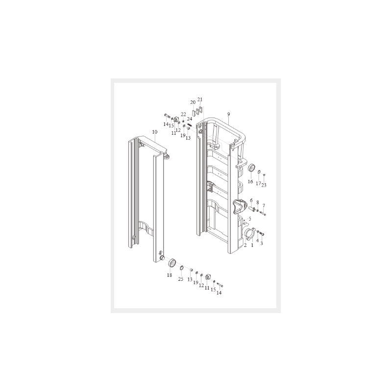 Rolka masztu, płyty do wózków HELI