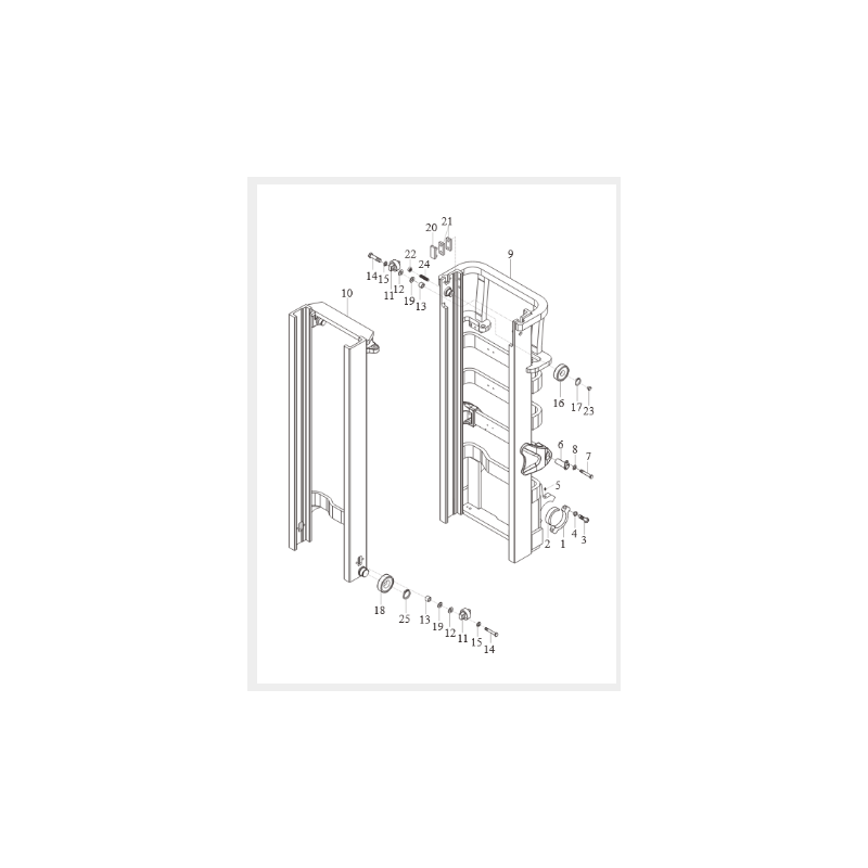 Rolka regulacji bocznej górnej wewnętrznej ramy masztu HELI 20-35 RC1H